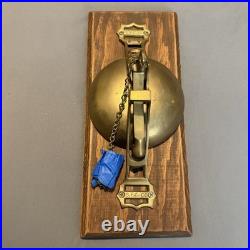 Vintage San Francisco Trolly Cable Car Brass Bell Mounted on Wood