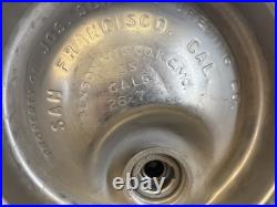 Vintage Schlitz Brewing San Francisco California Stainless Beer Keg Metal Barrel