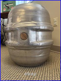 Vintage Schlitz Brewing San Francisco California Stainless Beer Keg Metal Barrel