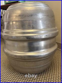 Vintage Schlitz Brewing San Francisco California Stainless Beer Keg Metal Barrel