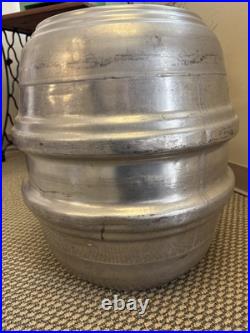 Vintage Schlitz Brewing San Francisco California Stainless Beer Keg Metal Barrel