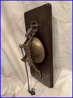 Vintage Solid Brass San Francisco Cable Car Pull Chain Door Bell 1995 Trolley