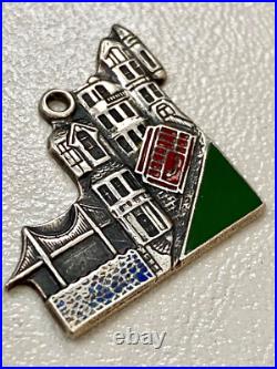 Vintage Sterling Silver Enamel Charm San Francisco California 1972 Golden Gate