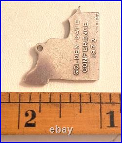 Vintage Sterling Silver Enamel Charm San Francisco California 1972 Golden Gate