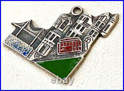 Vintage Sterling Silver Enamel Charm San Francisco California 1972 Golden Gate