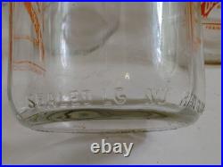 Vintage Sun Valley Dairy San Francisco California 1/2 Gal Milk Bottles & Carrier