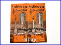 Vintage Travel Brochure San Francisco Chancellor Hotel With Bright Orange Color