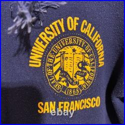 Vintage University California San Francisco Champion Hoodie Large Blue Zip Up US
