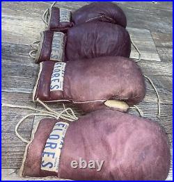 Vintage Very Rare RAY FLORES Pro Boxing Gloves San Francisco California PAIR