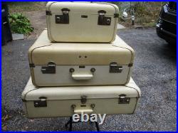 Vintage Vogue Luggage Company San Francisco California travel 3 piece set 1950's