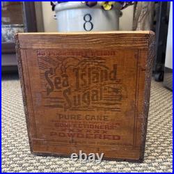 Vintage Wooden Crate Sea Island Sugar San Francisco California Western Cane Box