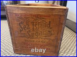 Vintage Wooden Crate Sea Island Sugar San Francisco California Western Cane Box