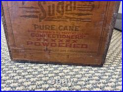 Vintage Wooden Crate Sea Island Sugar San Francisco California Western Cane Box