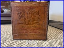 Vintage Wooden Crate Sea Island Sugar San Francisco California Western Cane Box