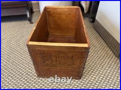 Vintage Wooden Crate Sea Island Sugar San Francisco California Western Cane Box