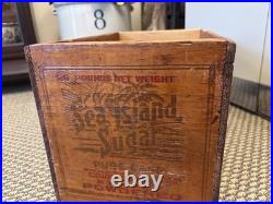 Vintage Wooden Crate Sea Island Sugar San Francisco California Western Cane Box