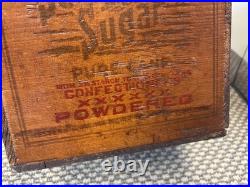 Vintage Wooden Crate Sea Island Sugar San Francisco California Western Cane Box