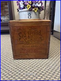 Vintage Wooden Crate Sea Island Sugar San Francisco California Western Cane Box