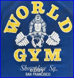 Vintage World Gym Tshirt Showplace San Francisco California 1989 Joe Golds XL