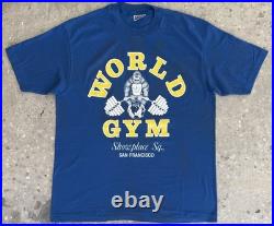 Vintage World Gym Tshirt Showplace San Francisco California 1989 Joe Golds XL