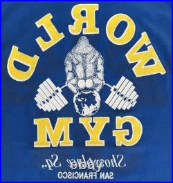 Vintage World Gym Tshirt Showplace San Francisco California 1989 Joe Golds XL