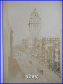 Vtg 1906 San Francisco Earthquake Fire THE CALL Photograph Market St. Cdv