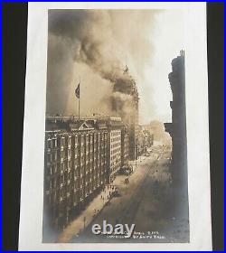 Vtg 1906 San Francisco Earthquake Fire THE MORNING CALL Photograph Market St