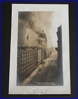 Vtg 1906 San Francisco Earthquake Fire THE MORNING CALL Photograph Market St