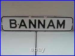 Vtg San Francisco California Porcelain Enamel Street Sign Bannam Original Rare