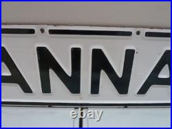 Vtg San Francisco California Porcelain Enamel Street Sign Bannam Original Rare