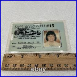 Vtg San Francisco California Sports Car Club America Road Race Pass 1984 Medical