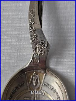 Vtg Sterling Silver Collectible San Francisco California Gold Rush Spoon 22.68g