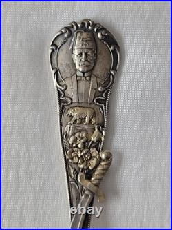 Vtg Sterling Silver Collectible San Francisco California Gold Rush Spoon 22.68g