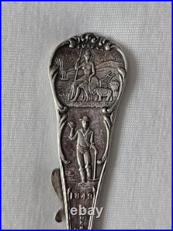 Vtg Sterling Silver Collectible San Francisco California Gold Rush Spoon 22.68g