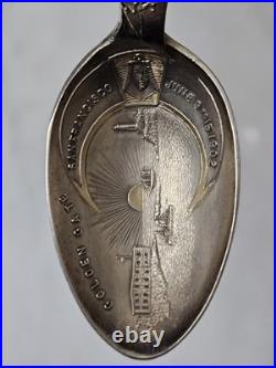 Vtg Sterling Silver Collectible San Francisco California Gold Rush Spoon 22.68g