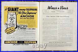 WINES & VINES 1930s Historic WINE MAKING Viticulture GRAPE MAGAZINES 3 ISSUES
