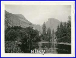 WJ Street Silver Print Photograph North Dome & Half Dome Yosemite 1910 Landscape