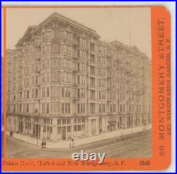 Watkins Palace Hotel Market St Montgomery St San Francisco California Stereoview