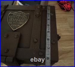 Wells Fargo Strong Box San Francisco California Cowboy Pony Express 16+ POUNDS