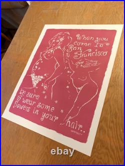 When you come to San Francisco Lovely Vintage 60s Travel Poster 19x28