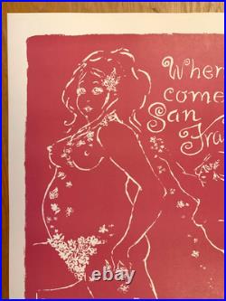 When you come to San Francisco Lovely Vintage 60s Travel Poster 19x28