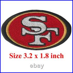 Wholesale California San Francisco 49ers Logo Size 3.2x1.8 Sew Iron on Patches