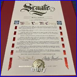 Willie McCovey S. F. Giants Hall Of Fame Recognition California Senate 1986 Willie McCovey S. F. Giants Hall Of Fame Recognition California Senate 1986