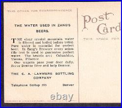 Zangs Brewery Denver Colorado Lammers Beer 1911 Calendar Advertising PostCard